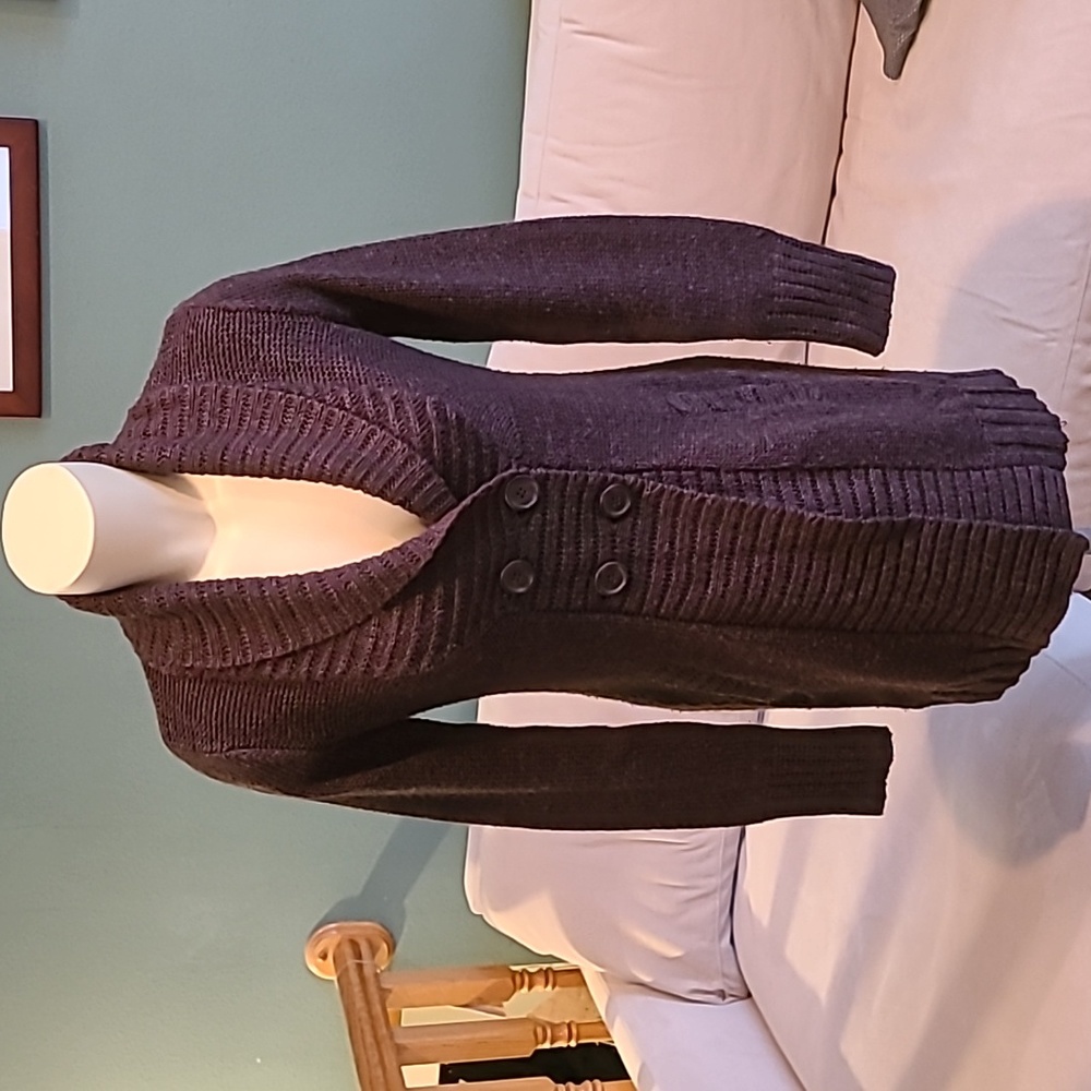 H&M Long Knit Cardigan Sweater,  in brown, size XS